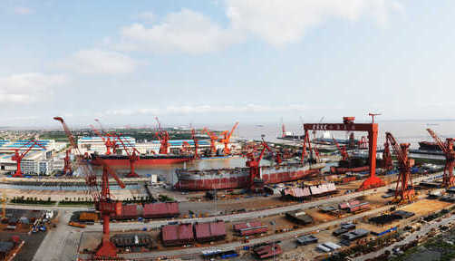 中船長興造船基地一期工程民品造船區(qū)建設(shè)項(xiàng)目后評(píng)價(jià) 廠區(qū)全貌圖.jpg